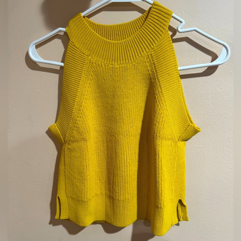 Wilfred Yellow Knit Tank Top